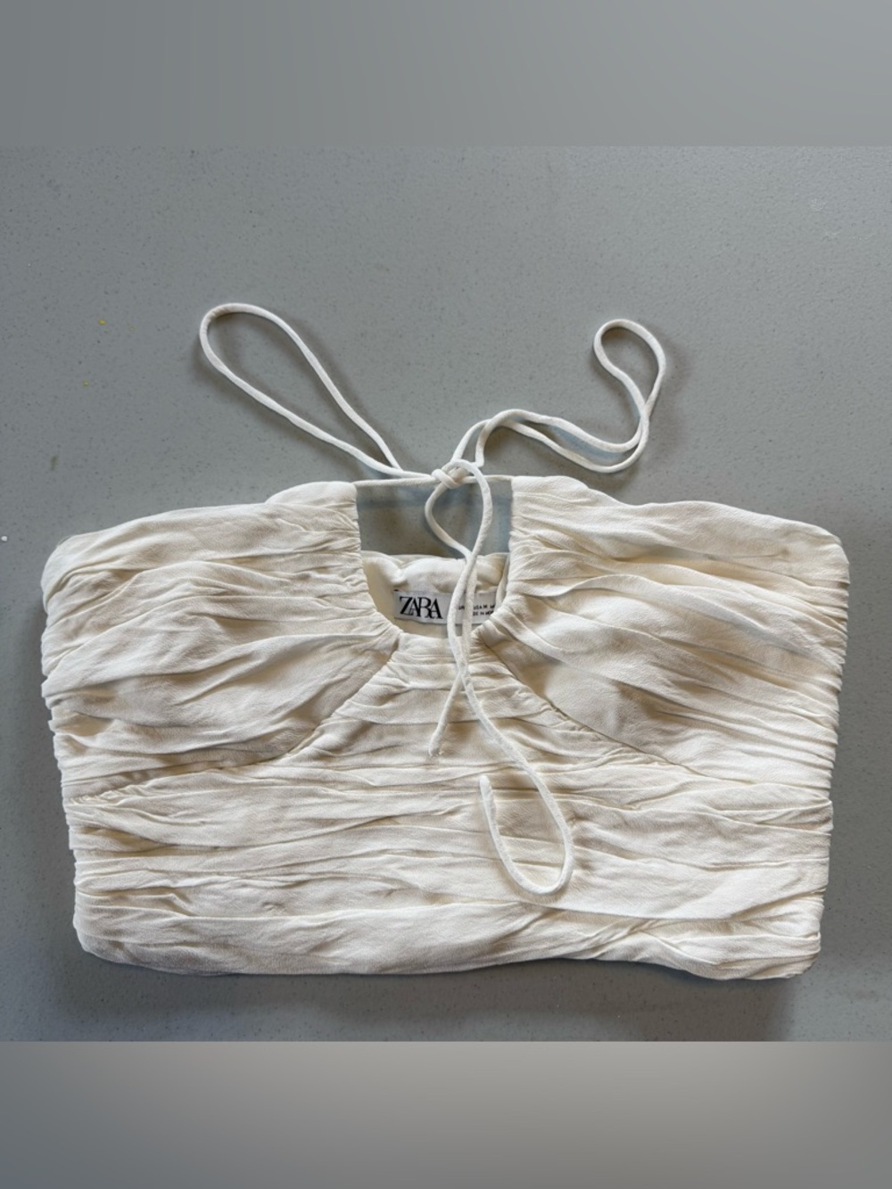 Zara Cream/White Going Out Top